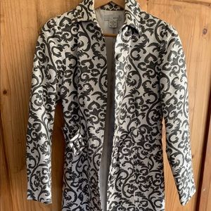 Beautiful full lined blacked and white jacket